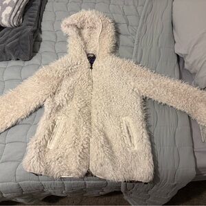 Madden Girl Cream Faux Fur Jacket